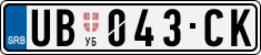 License plate of Serbia, Cars
