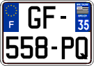 French license plate, SIV (ordinary)