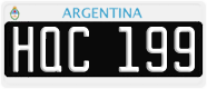 License plate of Argentina, Cars (1995, ABC 123)
