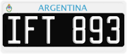 License plate of Argentina, Cars (1995, ABC 123)