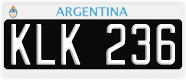 License plate of Argentina, Cars (1995, ABC 123)