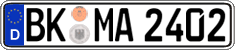 German license plate, Regular plates