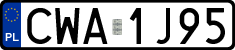 License plates of Poland, Regular car plates