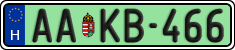 license plates of Hungary, Regular plates (2022)