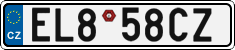 License plate of the Czech Republic, Electric vehicles