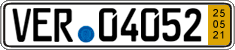 German license plate, Short-term transit plates