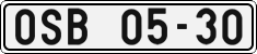 License plate of the Czech Republic, Cars (1960)
