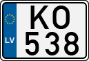License plate of Latvia, Motorcycles