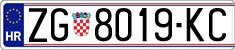 License plate of Croatia, Regular plates