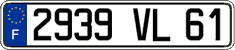 French license plate, FNI
