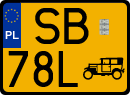 License plates of Poland, Oldtimers