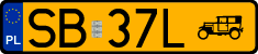License plates of Poland, Oldtimers
