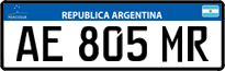 License plate of Argentina, Cars (Mercosur, AB 123 CD)