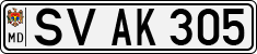 License plate of Moldova, Cars (1992)