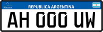 License plate of Argentina, Cars (Mercosur, AB 123 CD)
