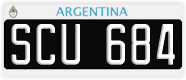 License plate of Argentina, Cars (1995, ABC 123)