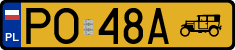 License plates of Poland, Oldtimers