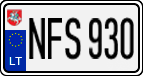 License plate of Lithuania, Cars