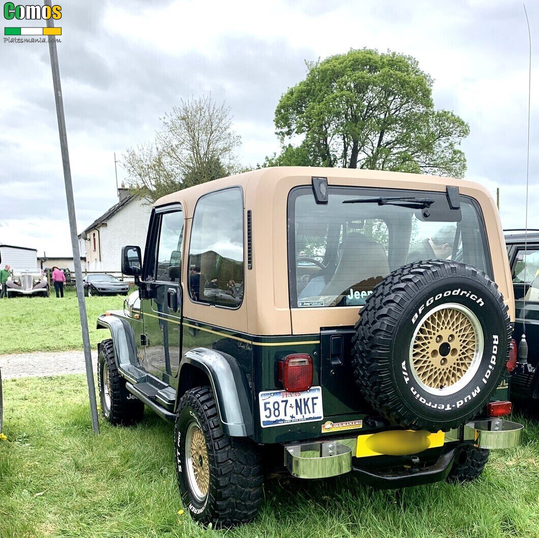 587-NKF, License plate without vehicle 