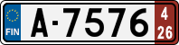 License plate of Finland, Export transit plates