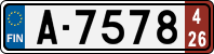 License plate of Finland, Export transit plates