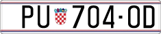 License plate of Croatia, Regular plates