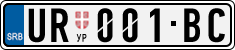 License plate of Serbia, Cars