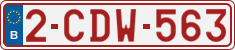 License plate of Belgium, Regular plates (2010)