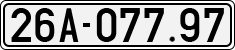 License plate of Vietnam, Cars