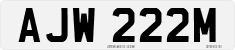 License plate of the United Kingdom, 1963 year system