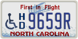 North Carolina, Vehicles for disabled persons (H/D 1234X)