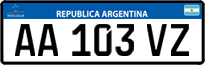 License plate of Argentina, Cars (Mercosur, AB 123 CD)