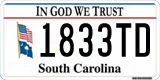 South Carolina, In God We Trust (1234AB/123 4AB)