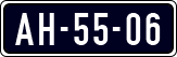 License plate of the Netherlands, Imported oldtimers (cars)