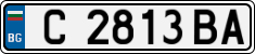License plate of Bulgaria, Cars