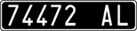 License plate of Italy, Cars (1927 year series)