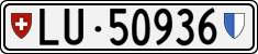 License plate of Switzerland, Cars