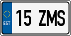 License plate of Estonia, Regular car plates (US-size)