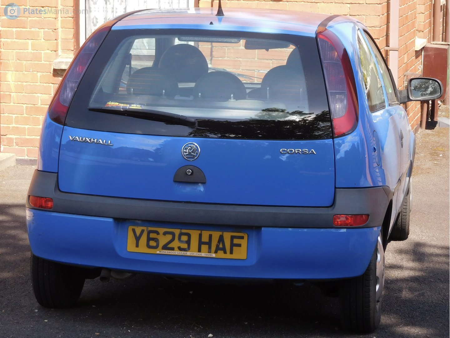 Y629HAF, Vauxhall Corsa 2nd gen 3-door Hatch (C; X01), 2000–2006