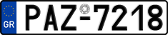 License plate of Greece, Cars