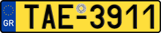 License plate of Greece, Taxi