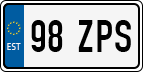 License plate of Estonia, Regular car plates (US-size)