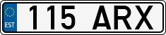 License plate of Estonia, Regular car plates