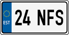 License plate of Estonia, Regular car plates (US-size)
