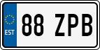 License plate of Estonia, Regular car plates (US-size)