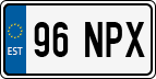 License plate of Estonia, Regular car plates (US-size)