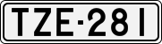License plate of Finland, Cars
