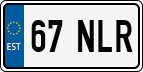 License plate of Estonia, Regular car plates (US-size)