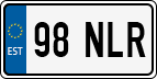 License plate of Estonia, Regular car plates (US-size)