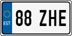 License plate of Estonia, Regular car plates (US-size)